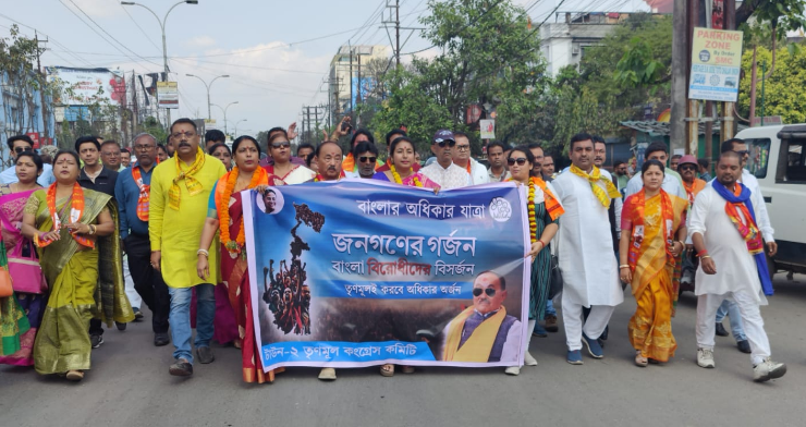 तृणमूल प्रार्थी गोपाल लामाद्वारा सिलगढीमा चुनाउ प्रचार